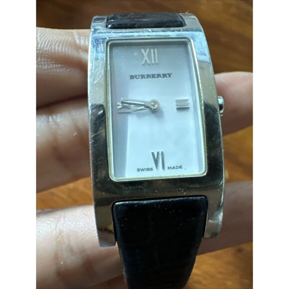 Burberry 14000 L Wristwatch Swiss Made Rectangular Stainless Steel Battery Black - Picture 9 of 17